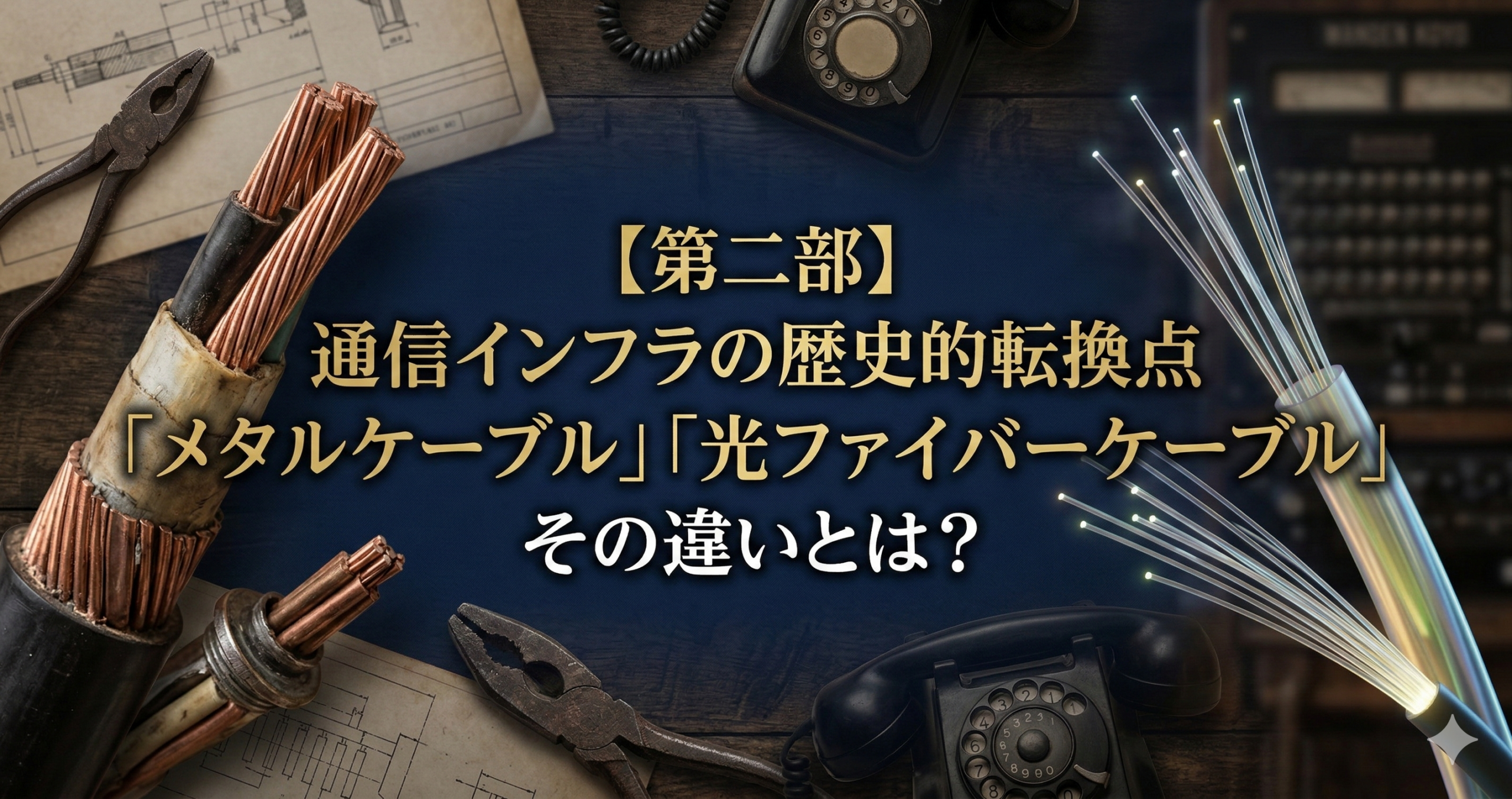 【第二部】通信インフラの歴史的転換点「メタルケーブル」「光ファイバーケーブル」その違いとは？