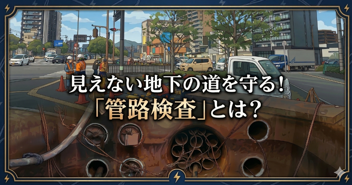 見えない地下の道を守る!「管路検査」とは?