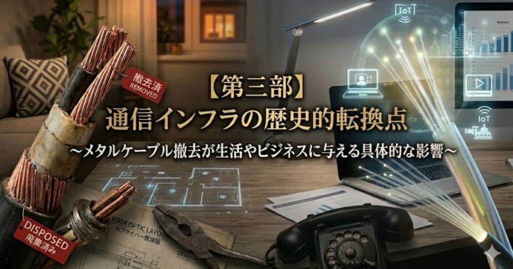 【第三部】通信インフラの歴史的転換点～メタルケーブル撤去が生活やビジネスに与える具体的な影響～