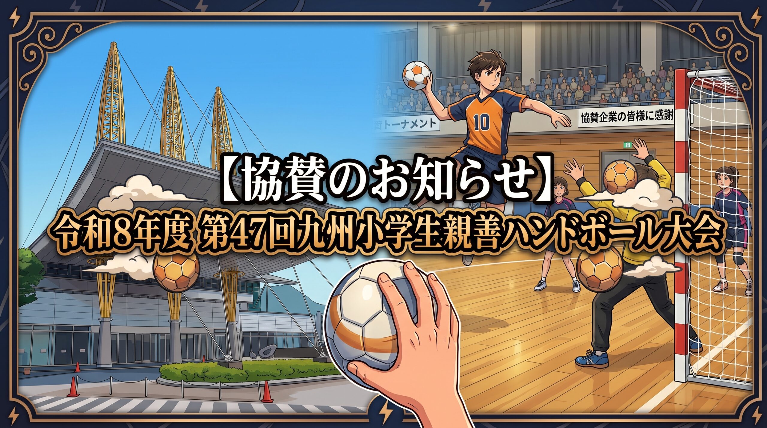 【協賛のお知らせ】令和8年度 第47回九州小学生親善ハンドボール大会